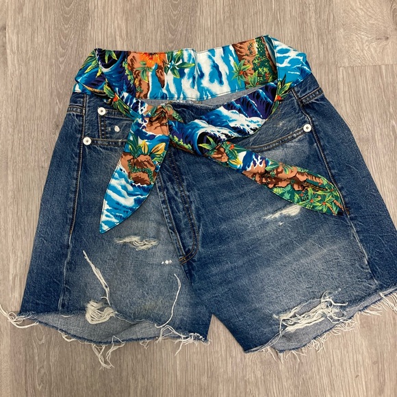 R13 Tie Waist Cross over Short. Size 27 - Picture 6 of 12